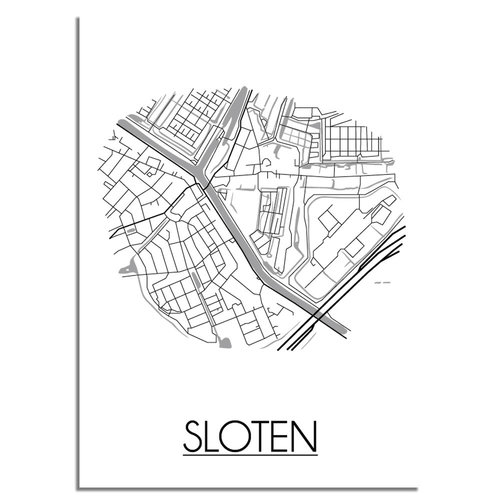 Sloten Plattegrond poster 