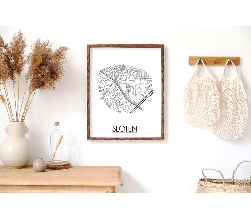 Sloten Stadtplan-poster