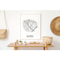 Sloten Stadtplan-poster
