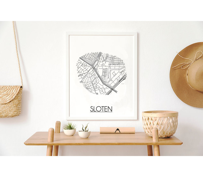 Sloten Stadtplan-poster
