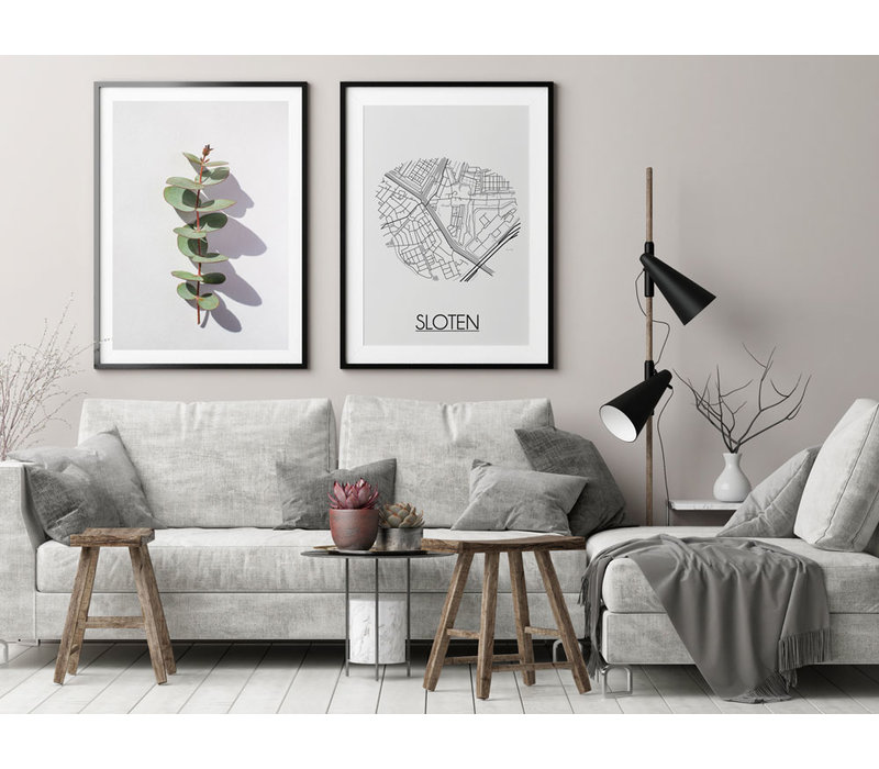 Sloten Stadtplan-poster
