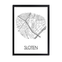 Sloten Stadtplan-poster