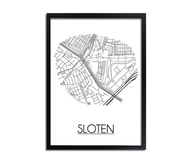 Sloten Stadtplan-poster
