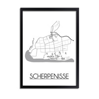 Scherpenisse Stadtplan-poster