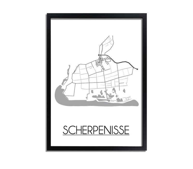 Scherpenisse Stadtplan-poster