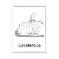 Scherpenisse Stadtplan-poster