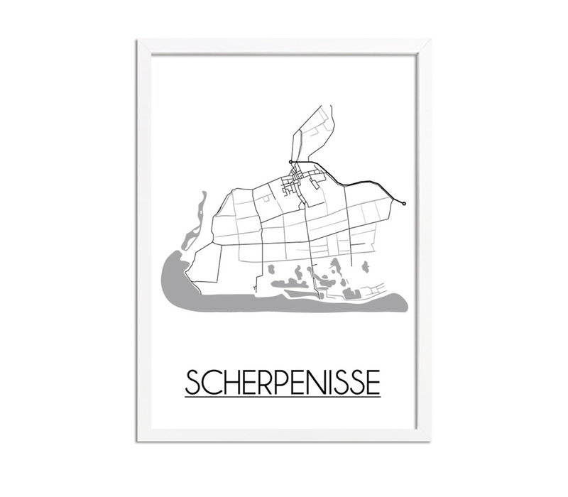 Scherpenisse Stadtplan-poster
