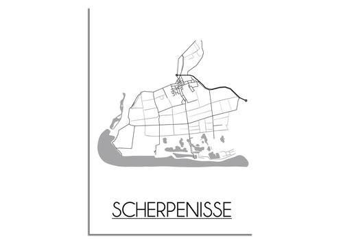 DesignClaud Scherpenisse Stadtplan-poster