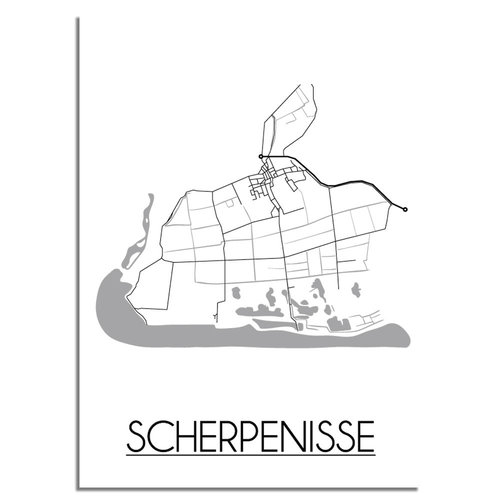 Scherpenisse Plattegrond poster 