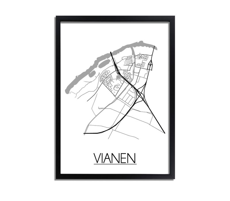 Vianen Stadtplan-poster