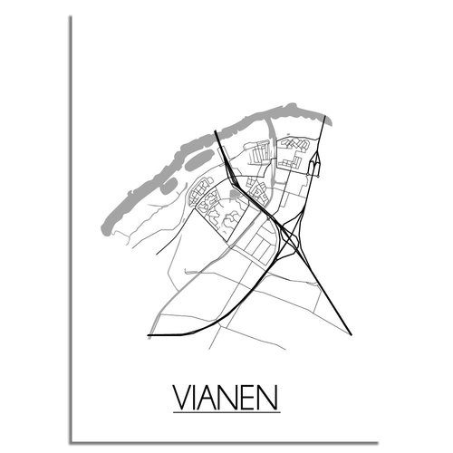 Vianen Plattegrond poster 