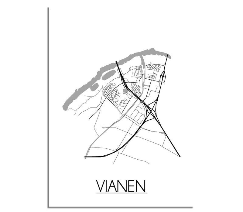 Vianen Stadtplan-poster
