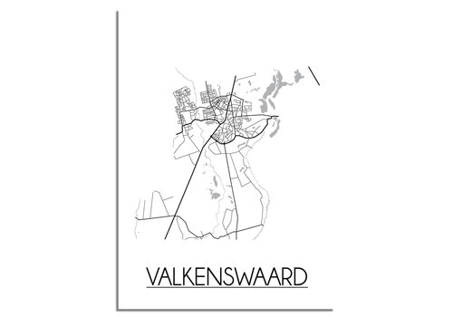 DesignClaud Valkenswaard Stadtplan-poster