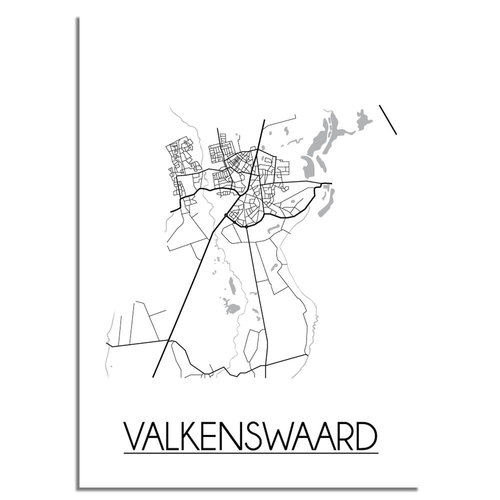 Valkenswaard Plattegrond poster 