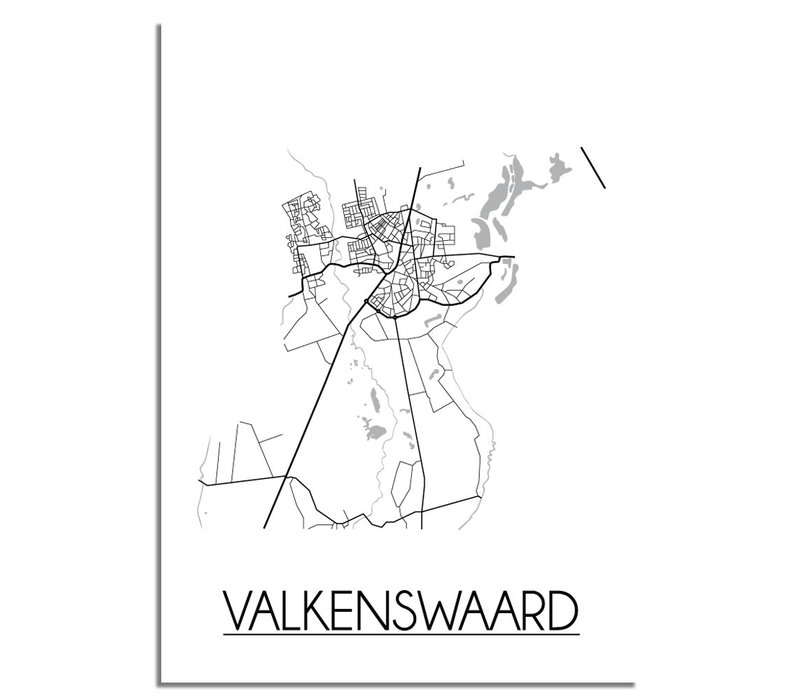 Valkenswaard Stadtplan-poster