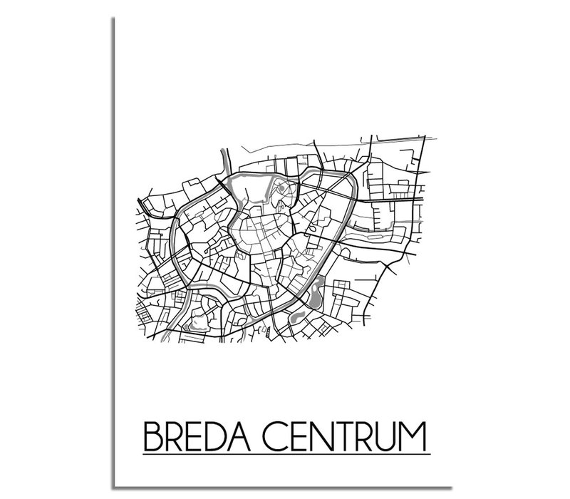 Breda Centrum Plattegrond poster