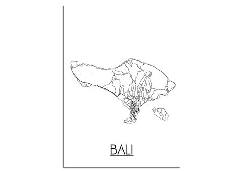 DesignClaud Bali Stadtplan-poster