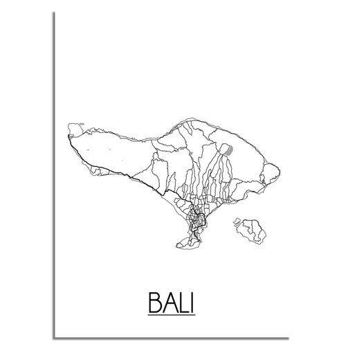 Bali Stadtplan-poster 