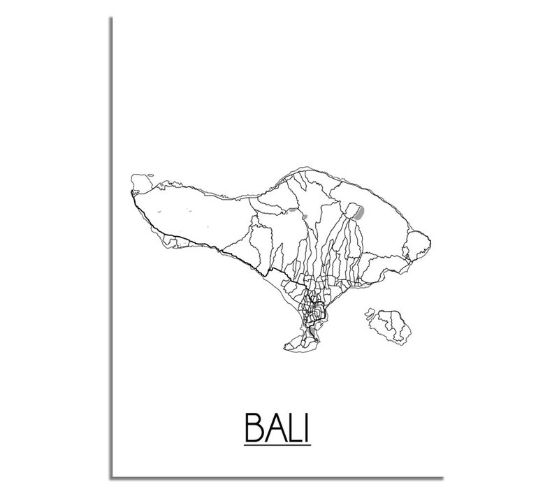 Bali Stadtplan-poster