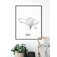 Bali Stadtplan-poster