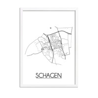 Schagen Plattegrond poster