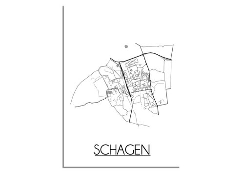 DesignClaud Schagen Stadtplan-poster