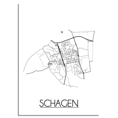 Schagen Plattegrond poster 