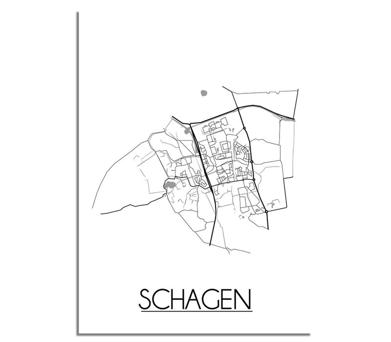 Schagen Stadtplan-poster