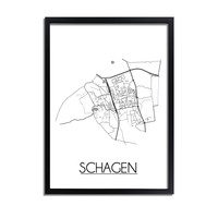 Schagen Stadtplan-poster