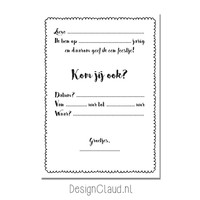 Einladung zur Kinderparty - Party - Schwarz-Weiß - Kinderkarten - Party - 20 Stück