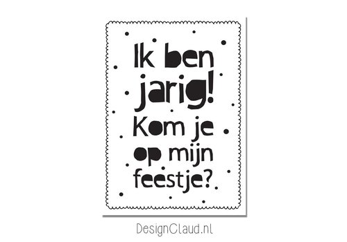 DesignClaud Einladung zur Kinderparty - Party - Schwarz-Weiß - Kinderkarten - Party - 20 Stück