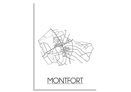 DesignClaud Montfort Stadtplan-poster