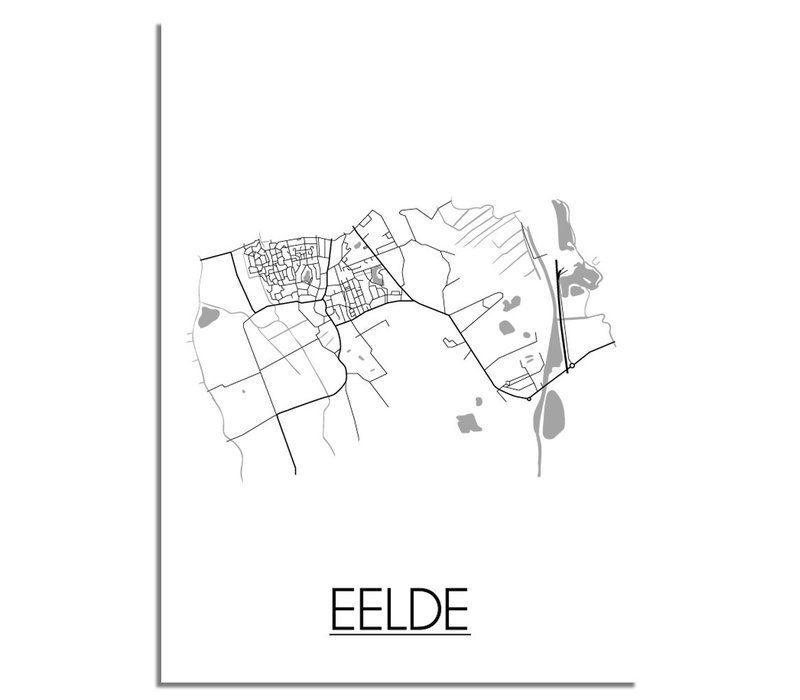 Eelde Stadtplan-poster
