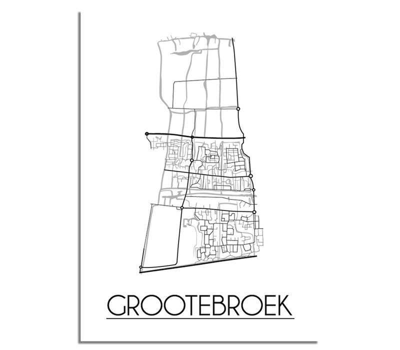 Grootebroek Stadtplan-poster