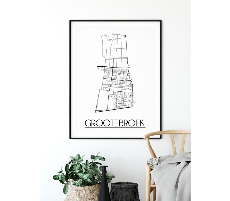 Grootebroek Stadtplan-poster