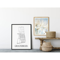 Grootebroek Stadtplan-poster
