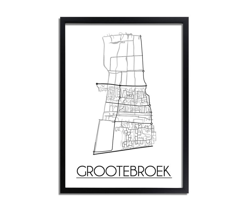 Grootebroek Stadtplan-poster