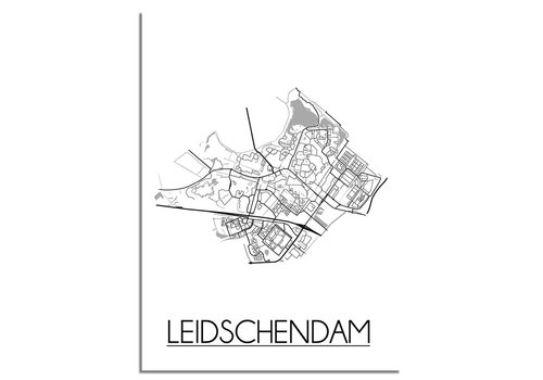 DesignClaud Leidschendam Stadtplan-poster