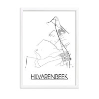 Hilvarenbeek Stadtplan-poster