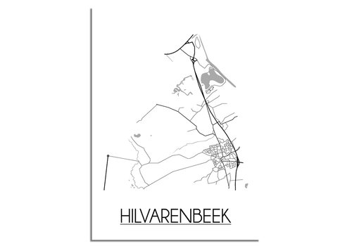 DesignClaud Hilvarenbeek Stadtplan-poster