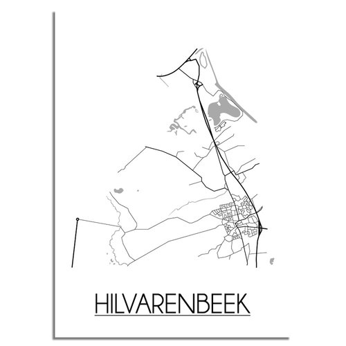 Hilvarenbeek Plattegrond poster 