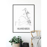 Hilvarenbeek Stadtplan-poster