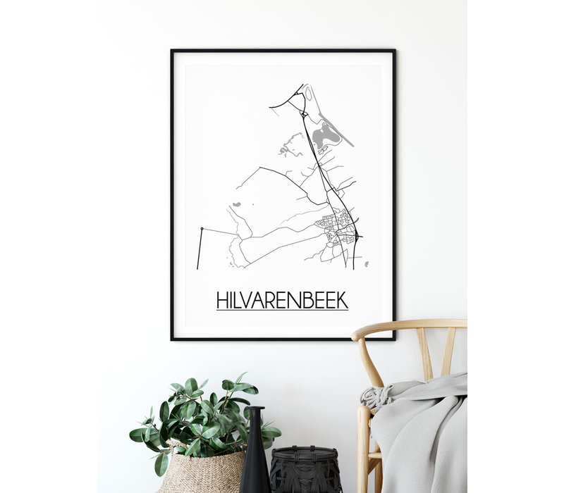 Hilvarenbeek Stadtplan-poster