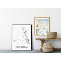 Hilvarenbeek Stadtplan-poster