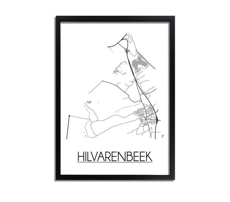 Hilvarenbeek Stadtplan-poster