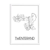 Twenterand Stadtplan-poster
