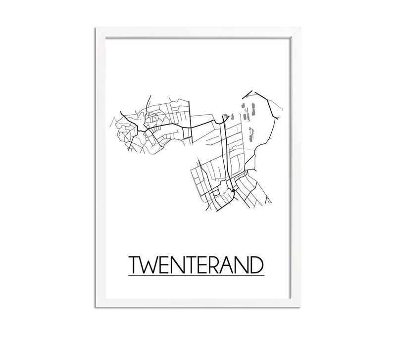 Twenterand Stadtplan-poster