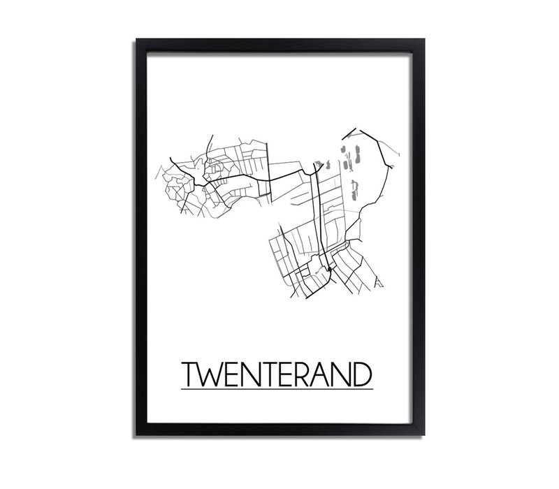 Twenterand Stadtplan-poster