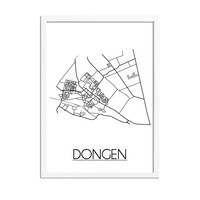 Dongen Stadtplan-poster