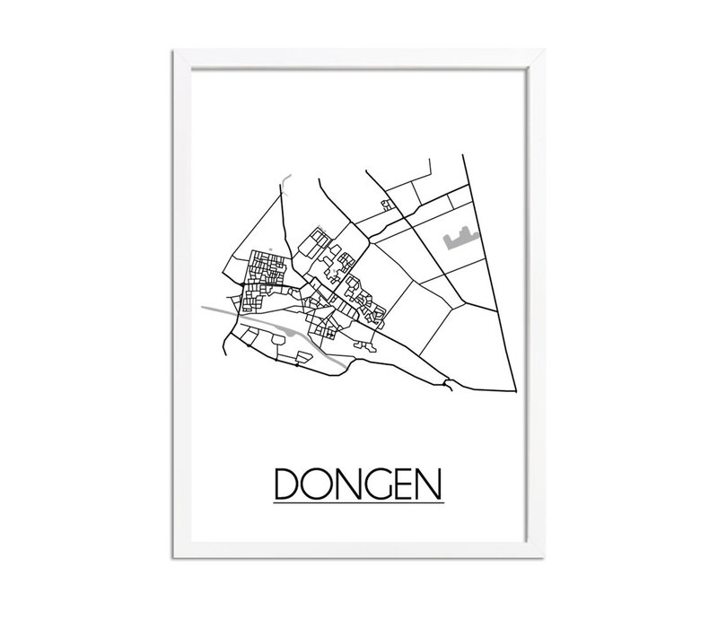 Dongen Stadtplan-poster